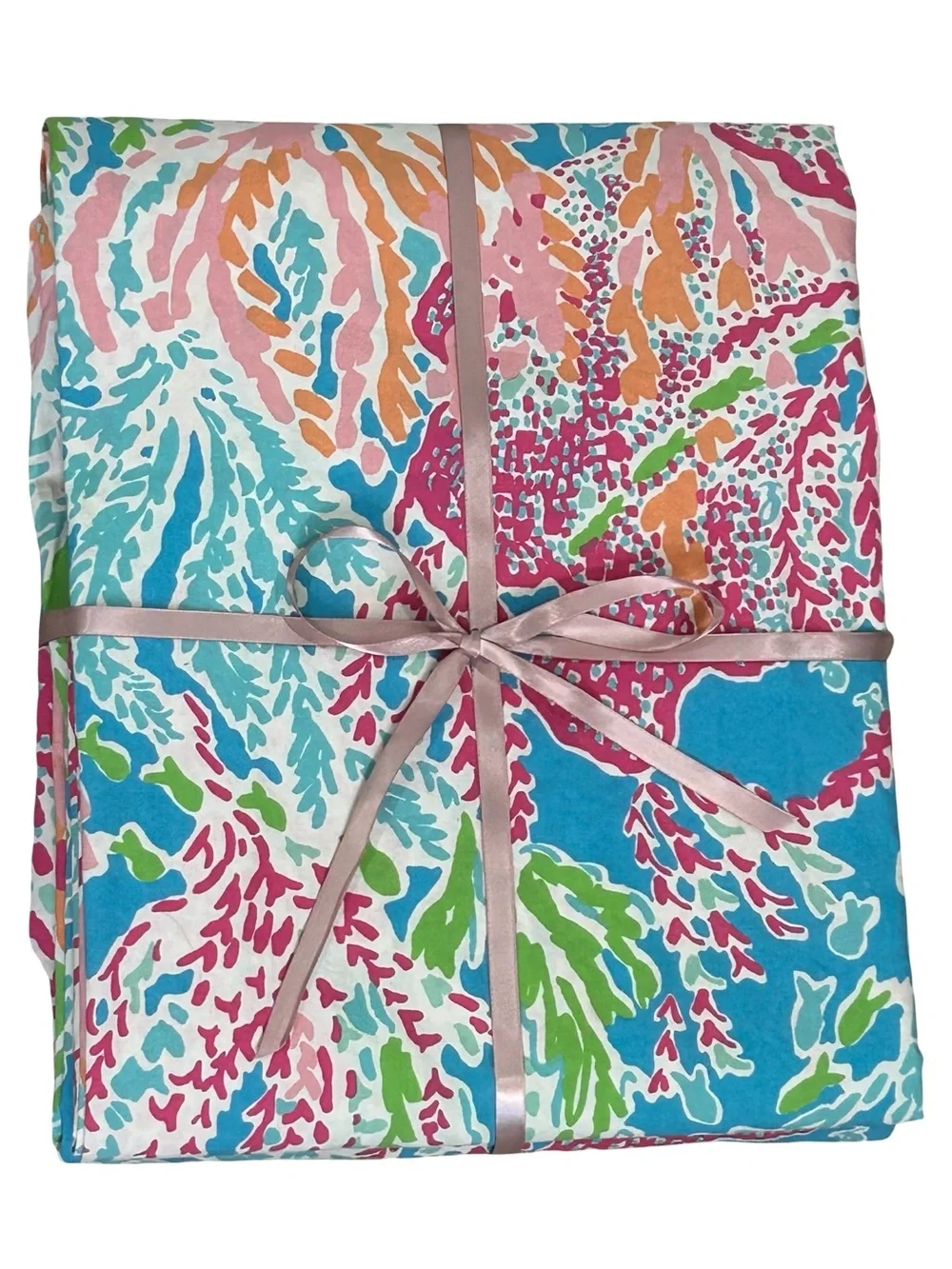Lilly Pulitzer Garnet Hill Lets Cha Cha Twin Duvet Cover Coral Reef RARE HTF